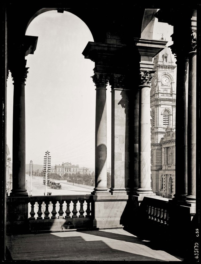 Frederick Charles Krichauff (Australian, 1861-1954) 'From the Adelaide Town Hall' c. 1880