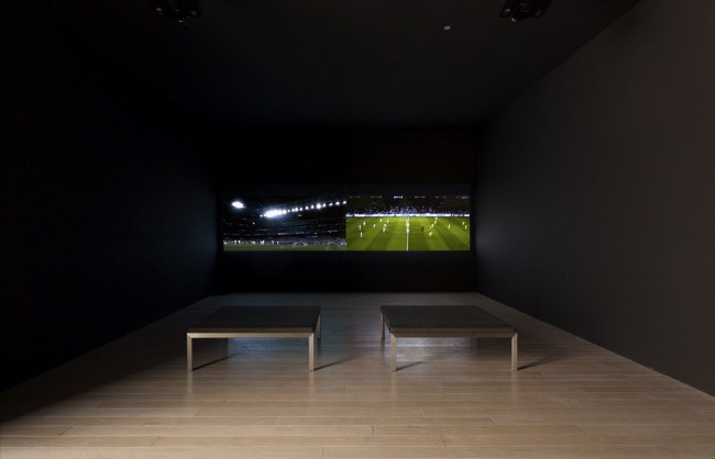 Installation view of the exhibition 'Fútbol: The Beautiful Game' at The Los Angeles County Museum of Art (LACMA)