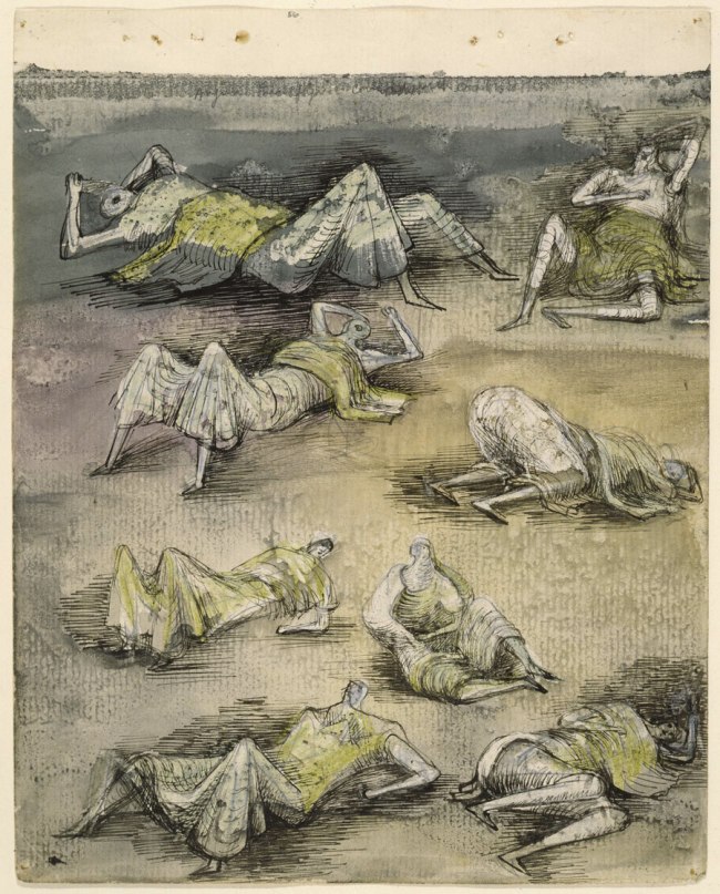 Henry Moore (English, 1898-1986) 'Sleeping Positions' 1940-1941 Henry Moore (English, 1898-1986) 'Sleeping Positions' 1940-1941