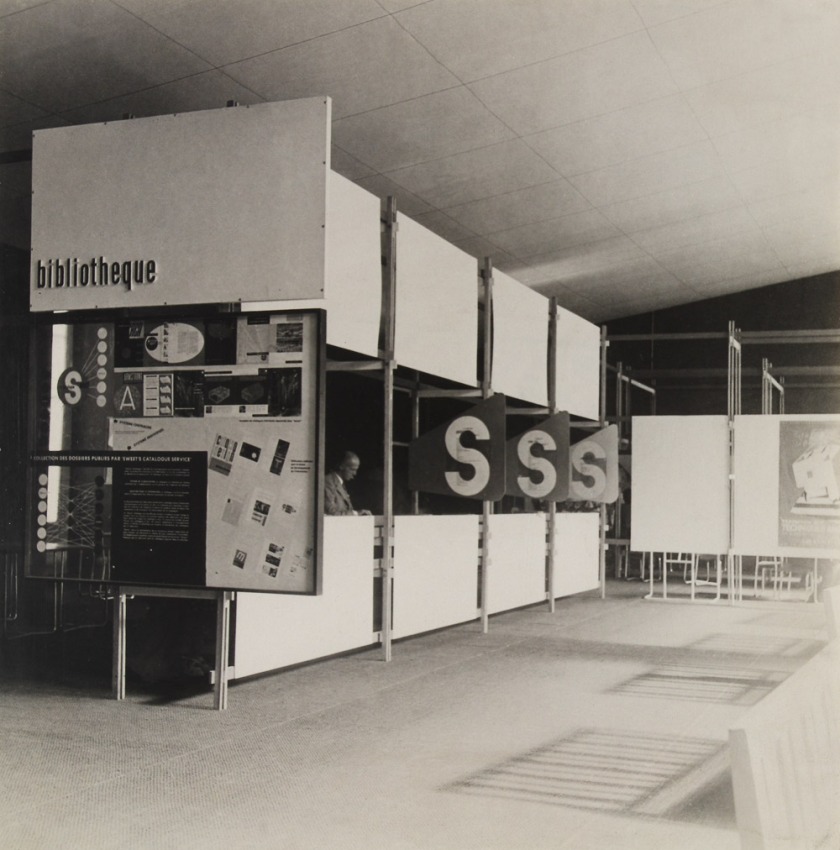 Knud Lonberg-Holm. 'Sweet's Display Exposition des Techniques Américianes de l'Habitation et de l'Ubranisme (Biblioteque SS)' Paris, Grand Palais, June 14-July 21, 1946