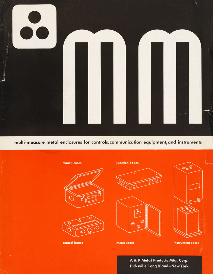 Knud Lonberg-Holm with Latislav Sutnar. 'Multi-Measure (MM) Metal Enclosures' catalog cover c. 1942-1944 Knud Lonberg-Holm with Latislav Sutnar. 'Multi-Measure (MM) Metal Enclosures' catalog cover c. 1942-1944
