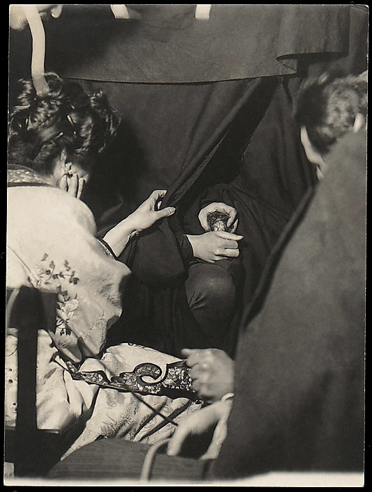 Attributed to Juliette Alexandre-Bisson (French, 1861-1956) [Birth of Ectoplasm During Séance with the Medium Eva C.] 1919-1920