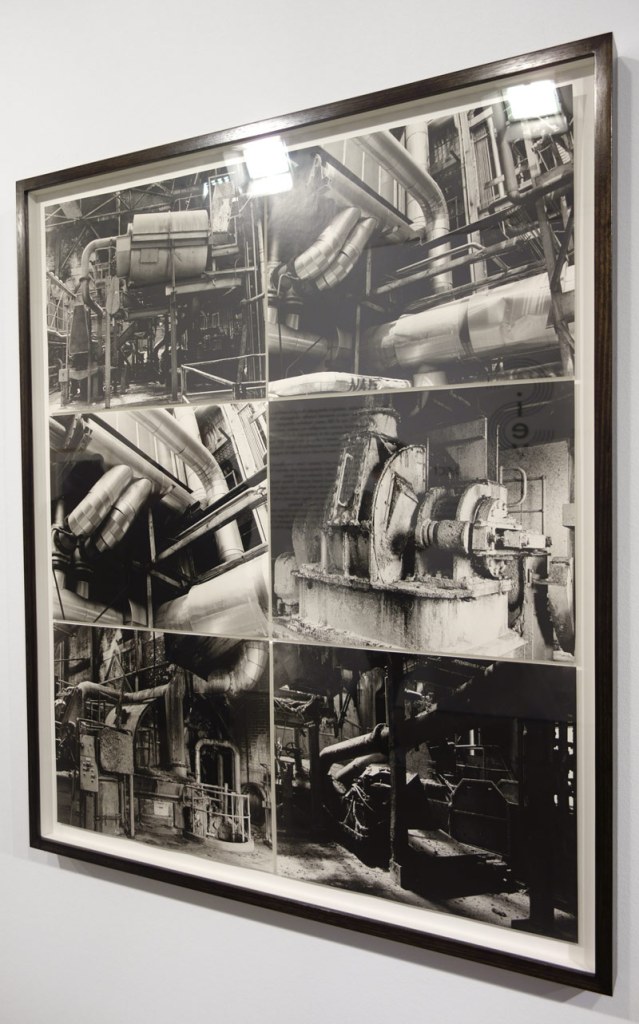 Installation photographs of Jane Brown's 'Triptych. The Paper Mill (former Amcor and APM site), Fairfield' 2014 (installation view details) at the exhibition 'The Sievers Project' at the Centre for Contemporary Photography (CCP)