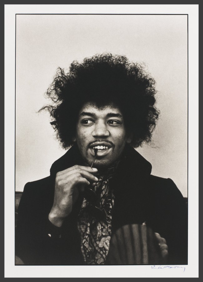 Linda McCartney (American, 1941-1998) 'Jimi Hendrix' 1967 (printed later)