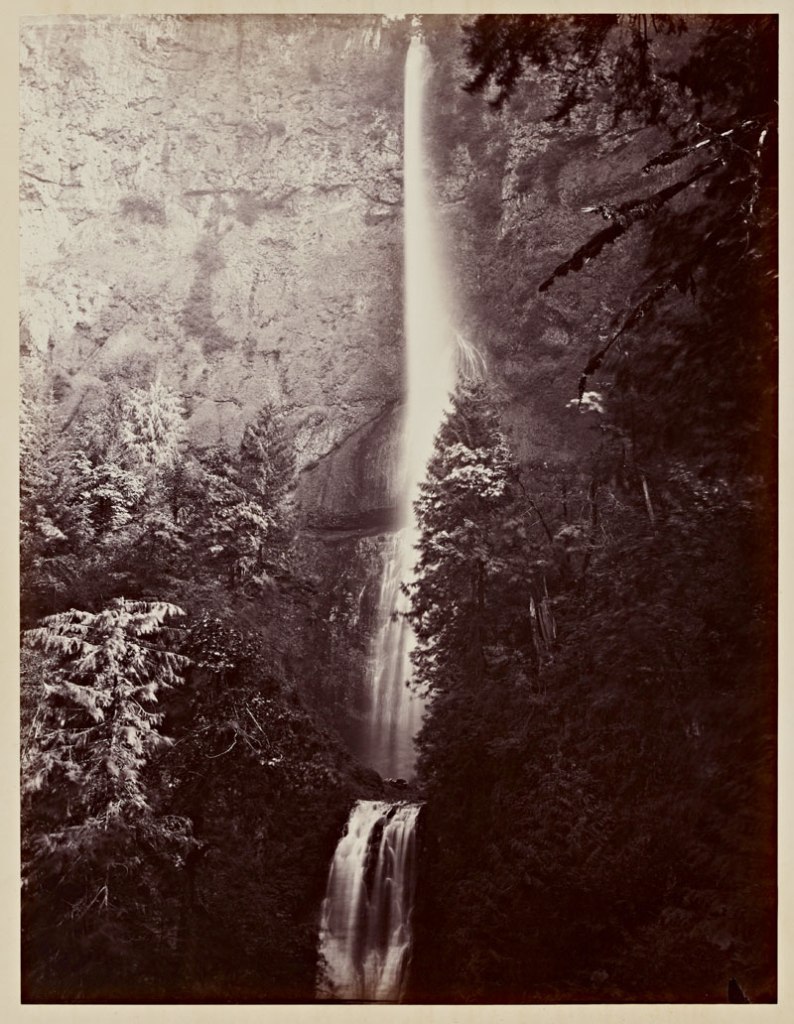 Carleton Watkins (American, 1829-1916) 'Multnomah Falls, Cascades, Columbia River' 1867