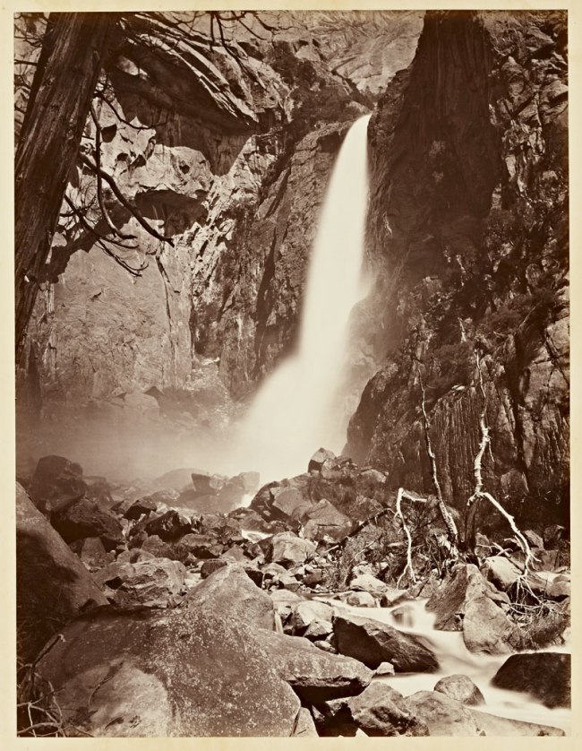 Carleton Watkins (American, 1829-1916) 'The Lower Yosemite Fall, Yosemite' 1865-1866