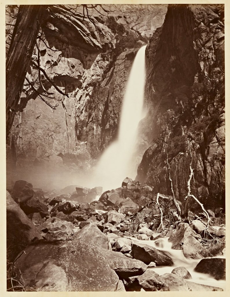Carleton Watkins (American, 1829-1916) 'The Lower Yosemite Fall, Yosemite' 1865-1866