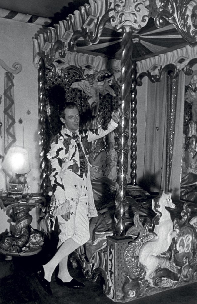 Cecil Beaton (British, 1904-1980) 'Cecil Beaton in his first costume of the night for the Fete Champetre, in his Circus bedroom, 10 July 1937, Ashcombe' 1937