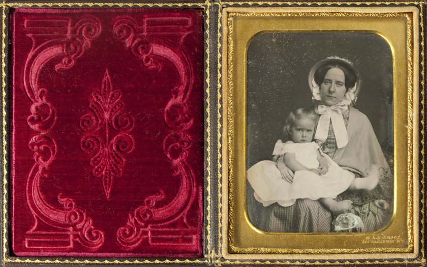Marcus A. Root. 'Daguerreotype of a Mother and Child' 1840
