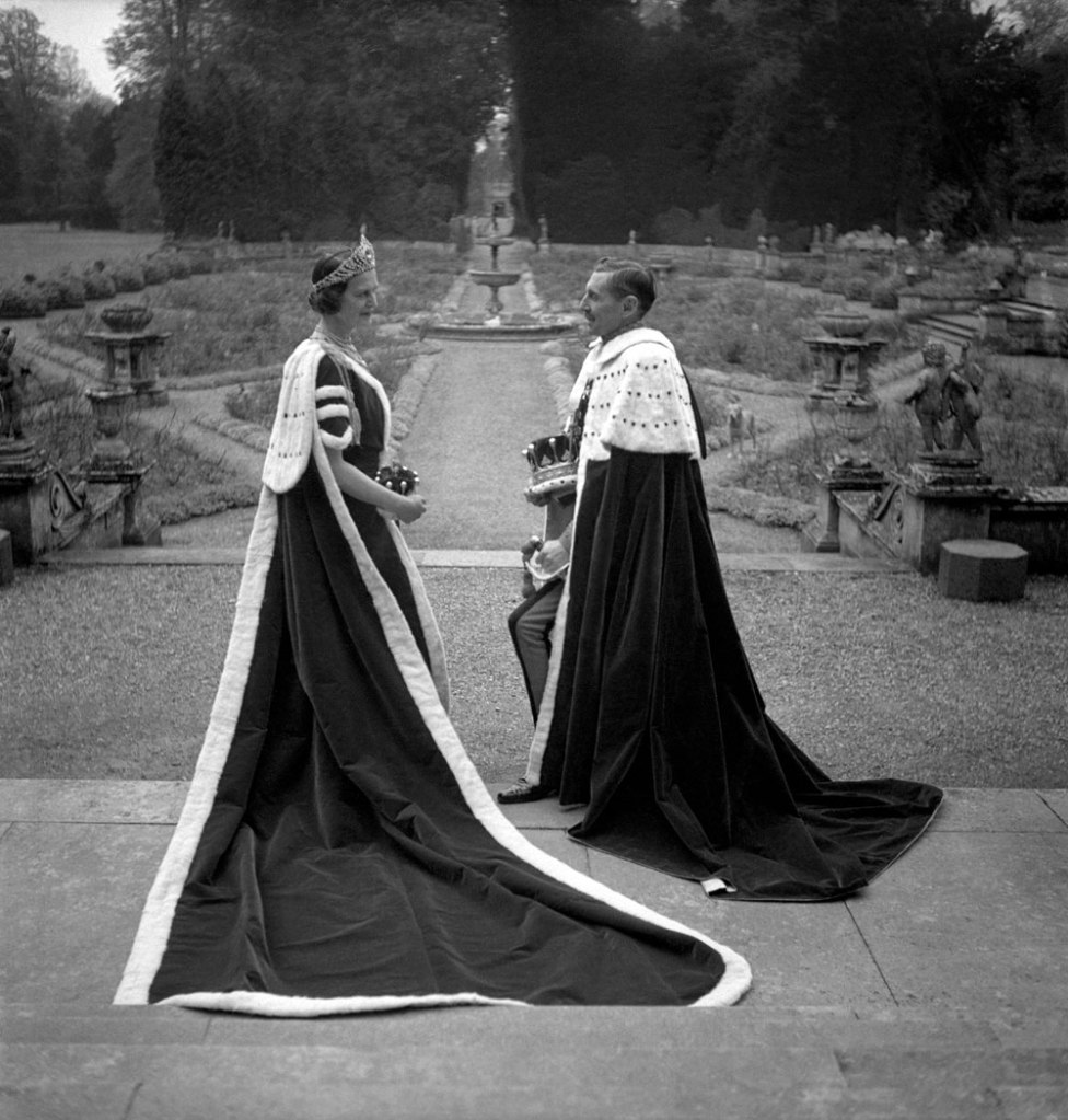 Cecil Beaton (British, 1904-1980) 'The 15th Earl and Countess of Pembroke dressed for the coronation of George VI' 1937