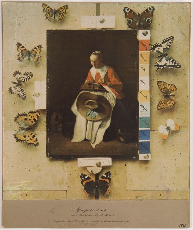 Hermann Wilhelm Vogel (German, 1834-1898) 'Three-color printing process by Bird Ulrich. Uptake by oil paintings and natural butterflies' 1892 
