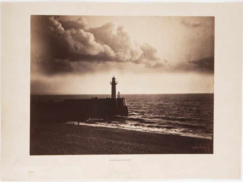 Gustave Le Gray. 'Pier and lighthouse at Le Havre' 1856 