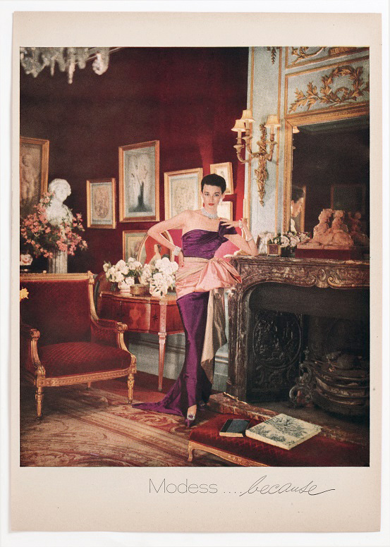 Cecil Beaton. 'Dorian Leigh photographed for 'Modess… because' campaign, Reddish House, Broad Chalke, 1950s, Reddish' 1950s