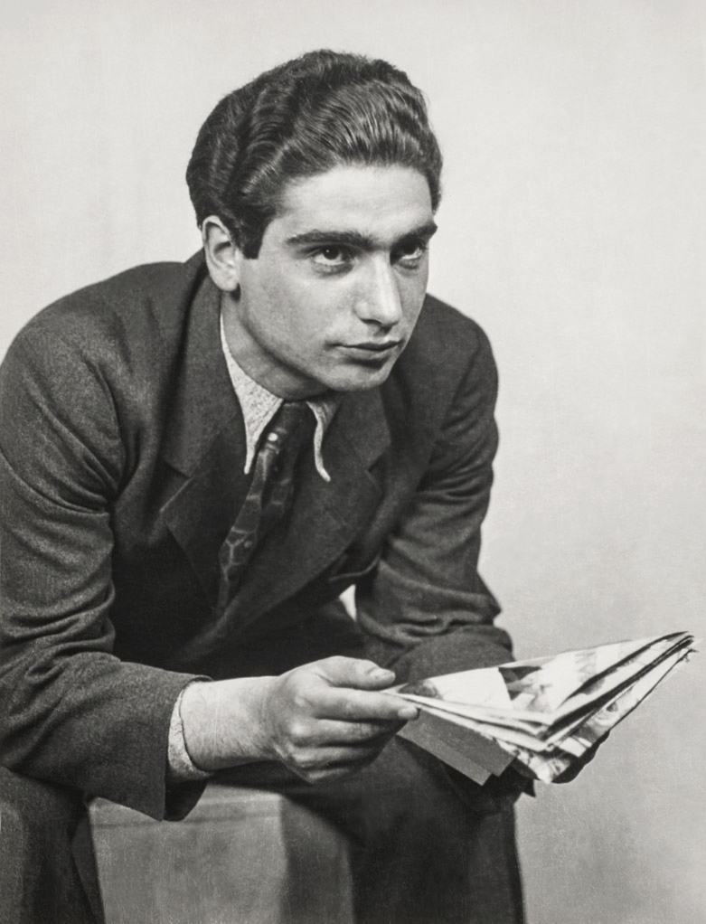 Kati Horna (Mexican born Hungary, 1912-2000) 'Robert Capa in the Studio of József Pécsi' Budapest, 1933