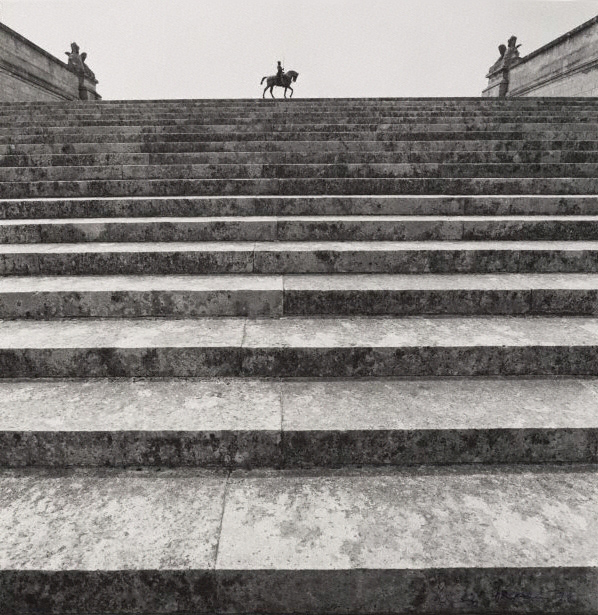 Max Dupain (Australia 22 Apr 1911 - 27 Jul 1992) 'Untitled (staircase and statue of Anne de Montmorency 1886 by Paul Dubois, Domaine de Chantilly)' from 'The Paris 'private' series' 1978
