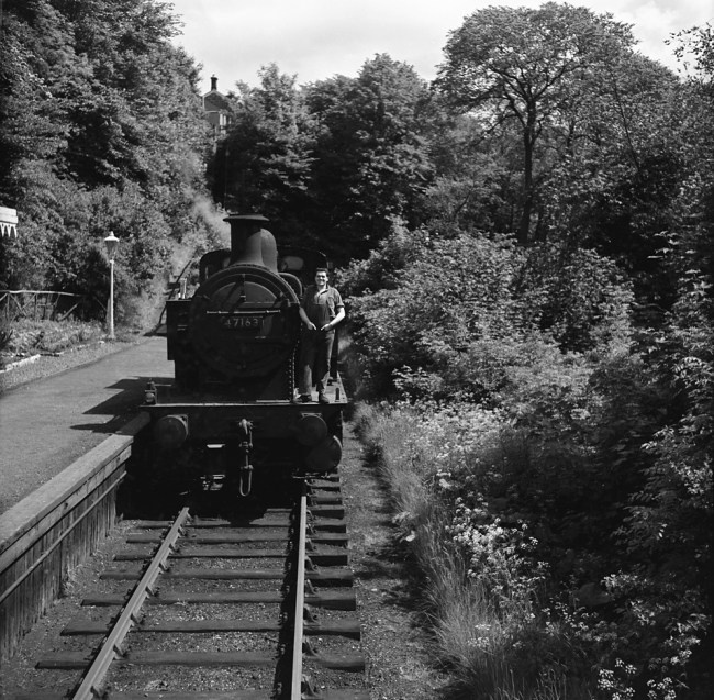 Anonymous photographer. 'Colinton Station with guard on loco' mid-1950s to the early 1960s