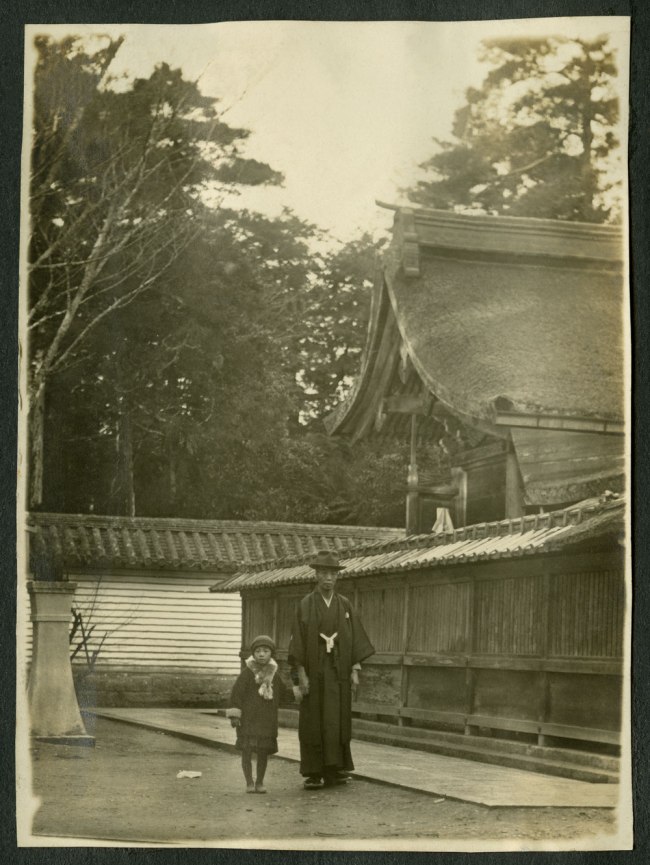 Anonymous photographer (Japanese). 'Untitled [Father with his daughter]' from a Japanese family photography album c. 1920-1930s
