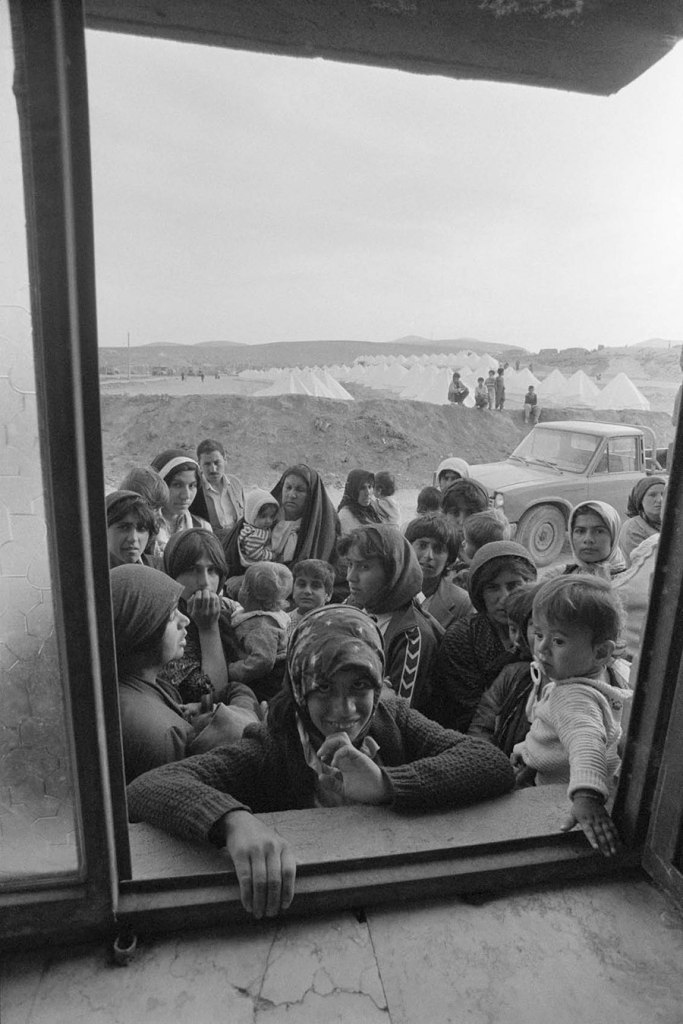 Jean Mohr (Swiss, 1925-2018) 'Kurdish refugees waiting for a food distribution, Qatr camp, Mahabad, Iran, 1991' Jean Mohr (Swiss, 1925-2018) 'Kurdish refugees waiting for a food distribution, Qatr camp, Mahabad, Iran, 1991'