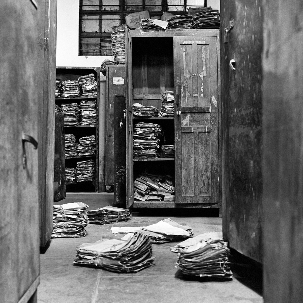 Dayanita Singh (Indian, b. 1961) Image from 'File Room' 2013 from the exhibition 'Dayanita Singh: Go Away Closer' at the MMK Museum für Moderne Kunst Frankfurt, September 2014 - January 2015 Dayanita Singh (Indian, b. 1961) Image from 'File Room' 2013 from the exhibition 'Dayanita Singh: Go Away Closer' at the MMK Museum für Moderne Kunst Frankfurt, September 2014 - January 2015