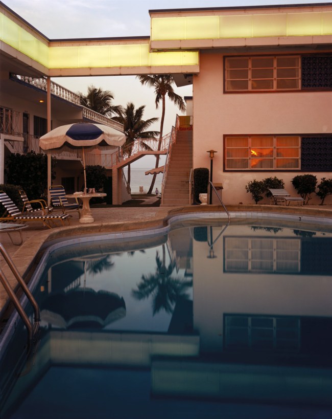 Joel Meyerowitz (American, b. 1938) 'Pool, Dusk, Sun in Window, Florida' 1978