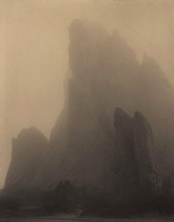 Laura Gilpin (American, 1891-1979) 'Ghost Rock, Colorado Springs' 1919 from the exhibition 'A Subtle Beauty: Platinum Photographs from the Collection' at the National Gallery of Art, Washington, October 2014 - January 2015