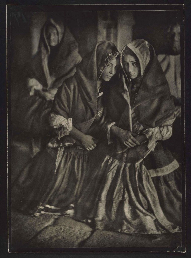 José Ortiz Echagüe Puertas (Guadalajara, Spain, 1886 - Madrid, Spain, 1980) 'Lagarteranas en misa' (Women of Lagartera at Mass) 1920-1923 (circa)