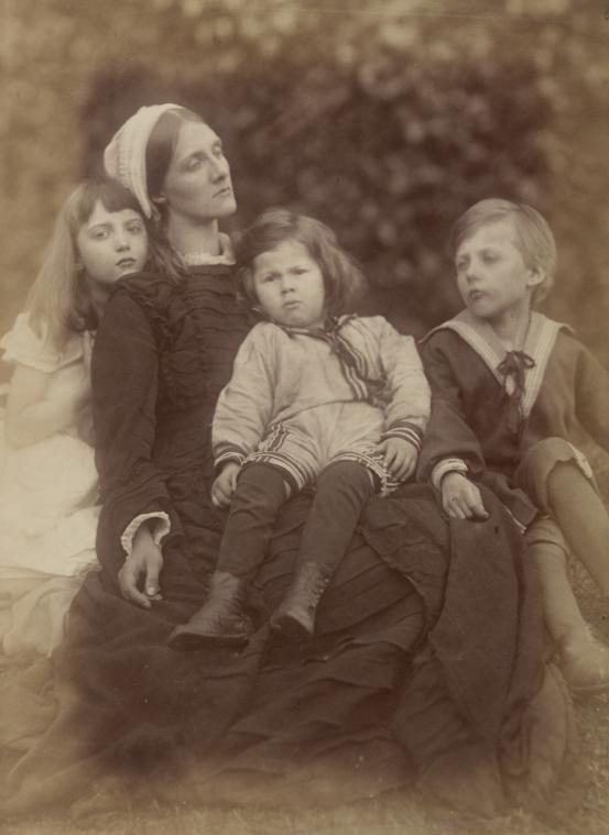 Julia Margaret Cameron (British, 1815-1879) 'Mrs Herbert Duckworth, her son George, Florence Fisher and H. A. L. Fisher' c. 1871