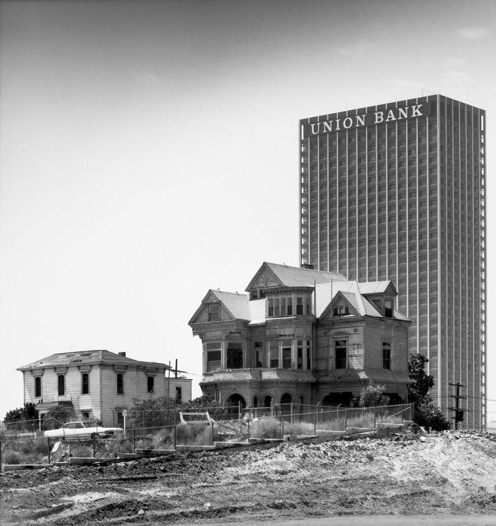 Julius Shulman (American, 1910-2009) 'The Castle, 325 S. Bunker Hill Avenue, Los Angeles, California, (Demolished 1969)' c. 1968 