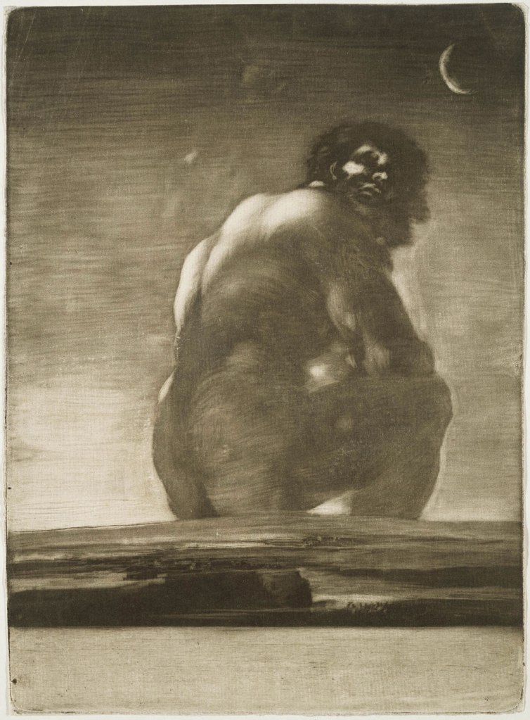 Francisco Goya (Spanish, 1746-1828) 'Seated Giant' by 1818