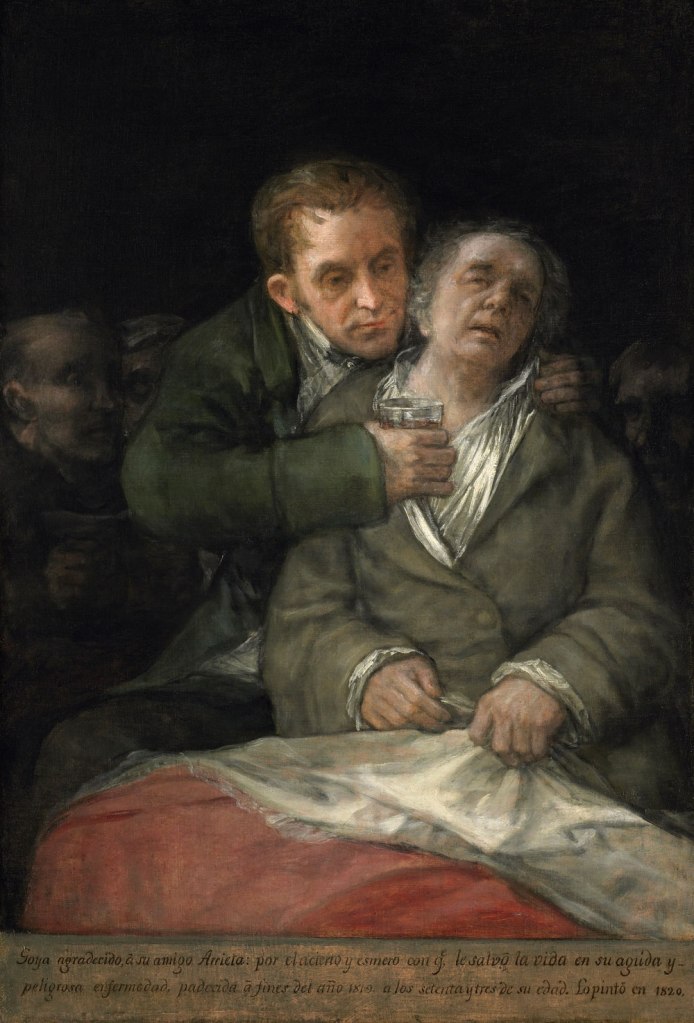 Francisco Goya (Spanish, 1746-1828) 'Self-Portrait with Doctor Arrieta' 1820 