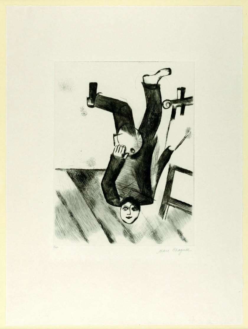 Marc Chagall. 'Al Cavalletto (tavola 18 di "Ma Vie")' 1922