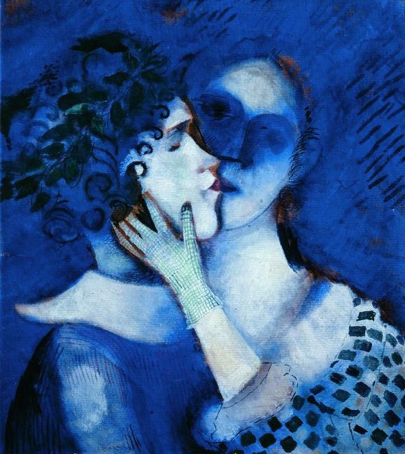 Marc Chagall (French born Russia, 1887-1985) 'Blue Lovers' 1914 Marc Chagall (French born Russia, 1887-1985) 'Blue Lovers' 1914