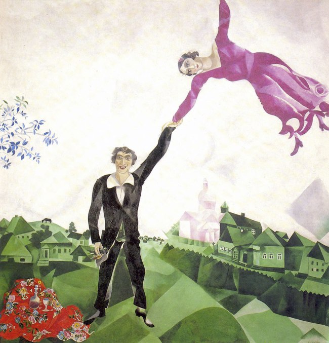 Marc Chagall (French born Russia, 1887-1985) 'La passeggiata' (The walk) 1917-1918