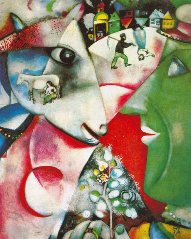 Marc Chagall (French born Russia, 1887-1985) 'I and the village' 1911