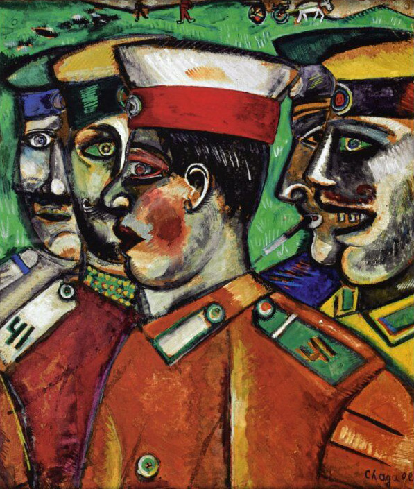 Marc Chagall (French born Russia, 1887-1985) 'Soldiers' 1912 Marc Chagall (French born Russia, 1887-1985) 'Soldiers' 1912