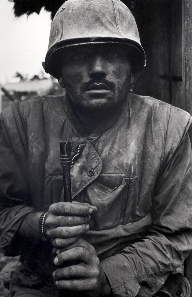Don McCullin (British, b. 1935) 'Shell Shocked US Marine, Vietnam, The Battle of Hue' 1968