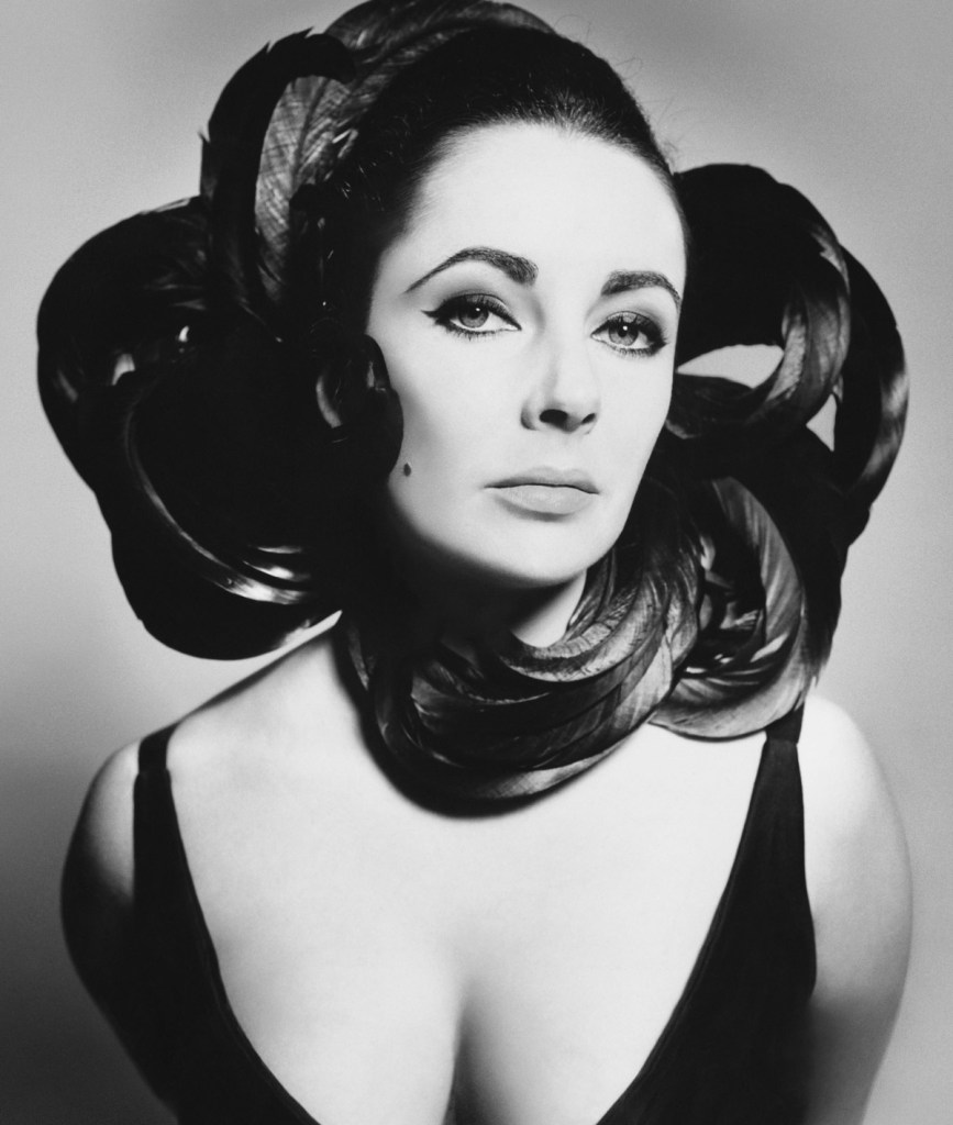 Richard Avedon (American, 1923-2004) 'Elizabeth Taylor, cock feathers by Anello of Emme, New York, July 1964' 1964