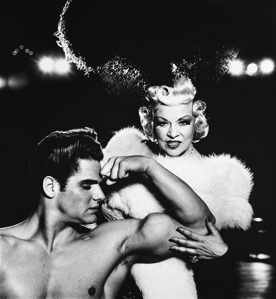 Richard Avedon (American, 1923-2004) 'Mae West, actor, with Mr. America, New York' 1954