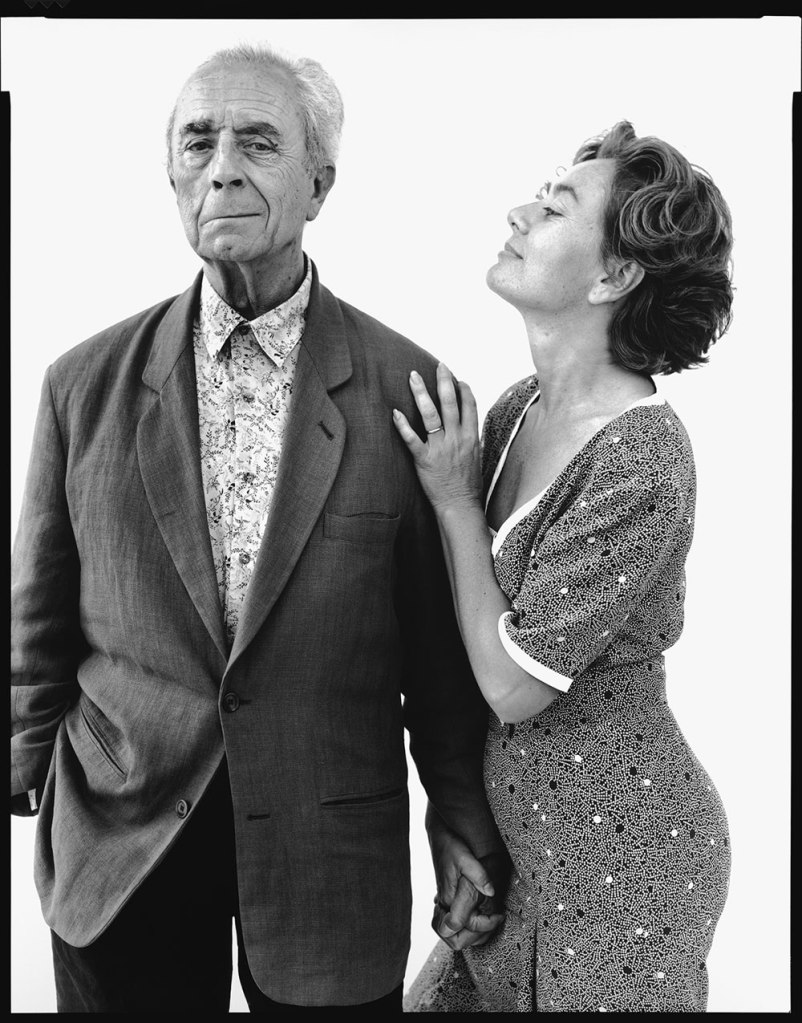 Richard Avedon (American, 1923-2004) 'Michelangelo Antonioni, film director, with his wife Enrica, Rome, 1993' 1993