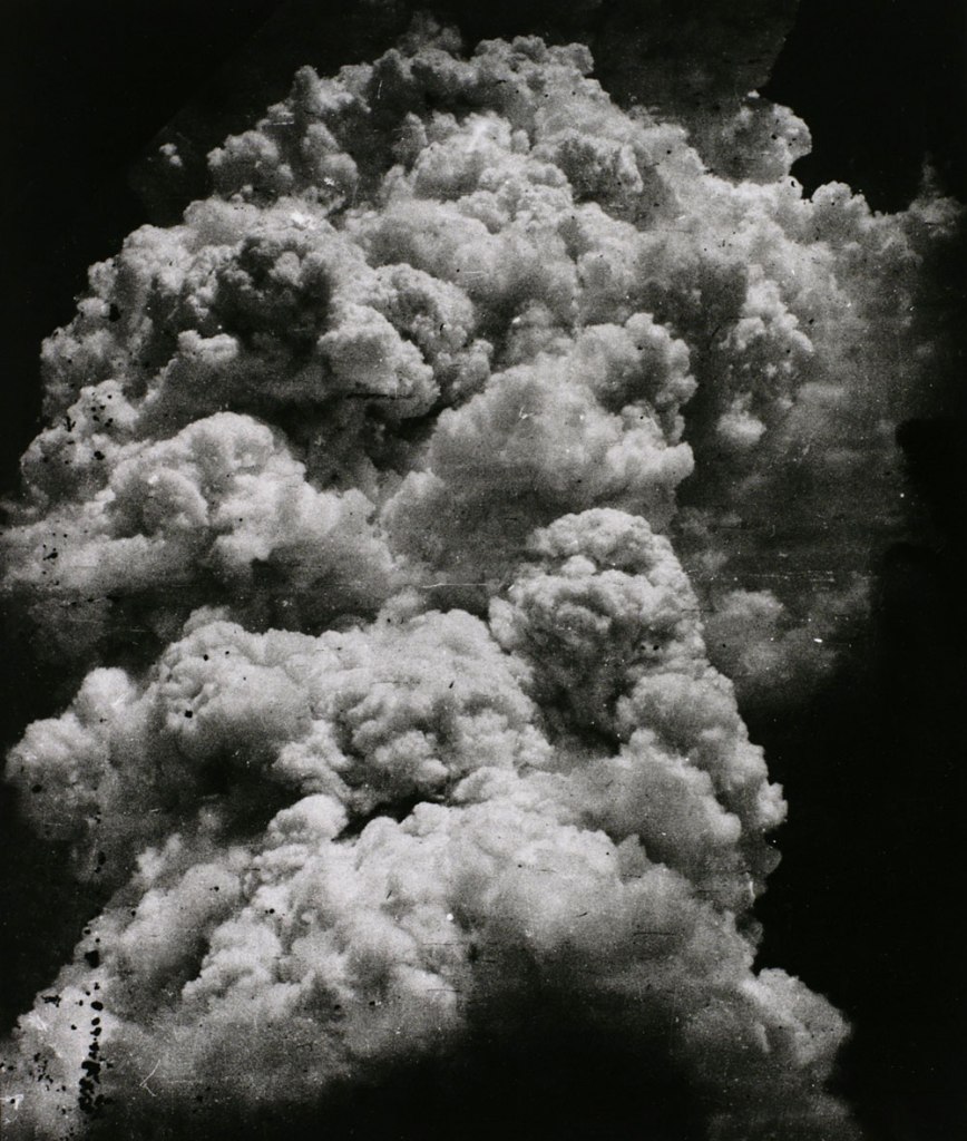Toshio Fukada (Japanese, 1928-2009) 'The Mushroom Cloud - Less than twenty minutes after the explosion (4)' 1945