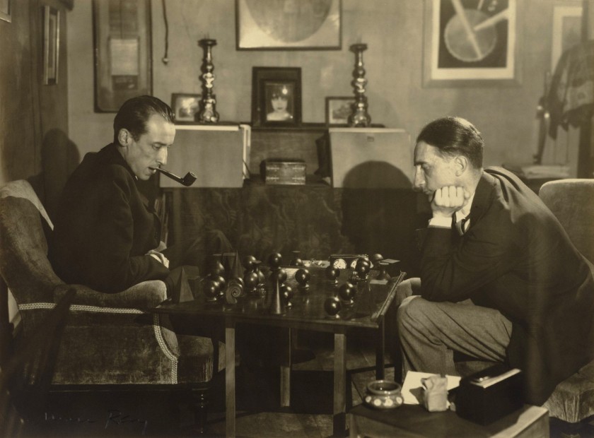 Man Ray. '[Marcel Duchamp and Raoul de Roussy de Sales Playing Chess]' 1925