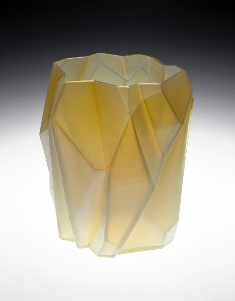 Designed by Ruben Haley, Made by Consolidated Lamp and Glass Company. "Ruba Rombic" Vase, 1928/1932