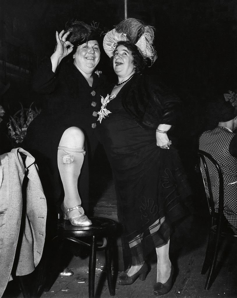 Weegee (Arthur Fellig) (American, 1899-1968) 'Billie Dauscha and Mabel Sidney, Bowery Entertainers' December 4, 1944