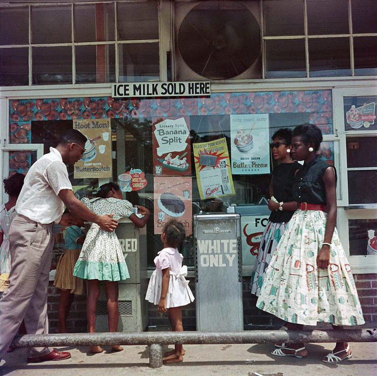 Gordon Parks (American, 1912-2006) 'At Segregated Drinking Fountain, Mobile, Alabama' 1956