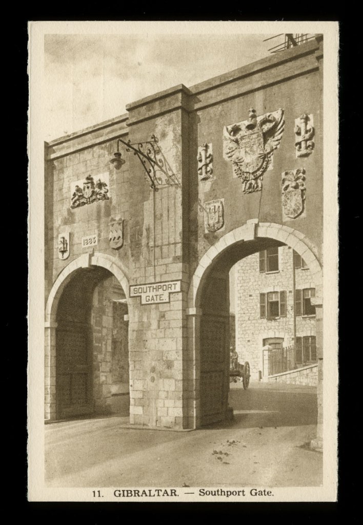 L. Roisin, Barcelona (Lucien Édouard Roisin Besnard, Paris, 1876 - Paris or Barcelona, 1943) 'Gibraltar - Southport Gate' Nd