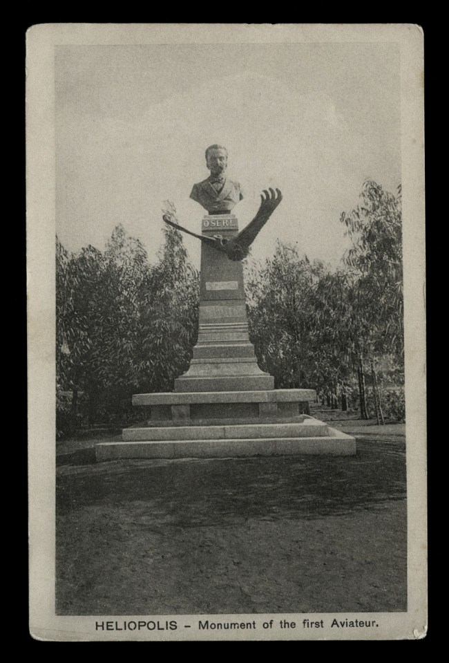 The Cairo Postcard Trust (Joseph Max Lichtenstern, Egypt) 'Heliopolis - Monument of the first Aviateur (Oseri)' c. 1910
