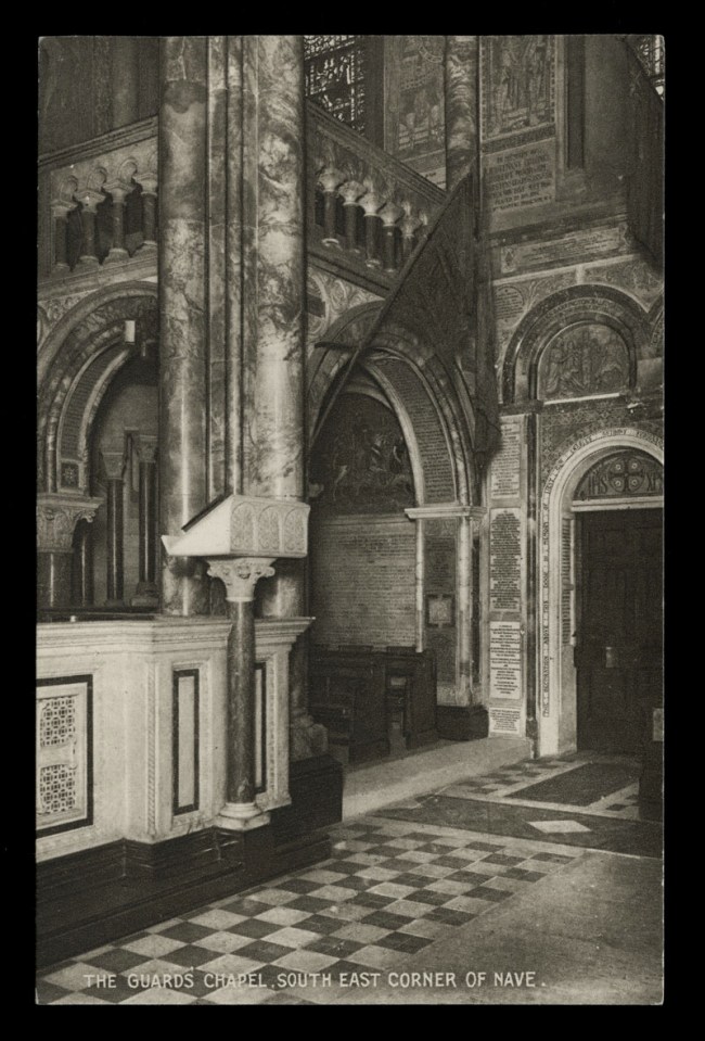 Raphael Tuck & Sons (British) 'The Guard's Chapel, South East corner of Nave' Nd