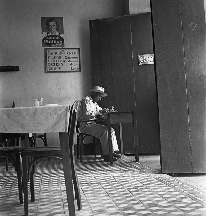 José Medeiros (1921-1990) 'Man sitting in a cafe, probably in Northeast Brazil' Nd