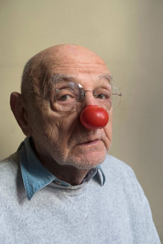 Randy Duchaine. 'Duane Michals, portrait with red nose' 2015