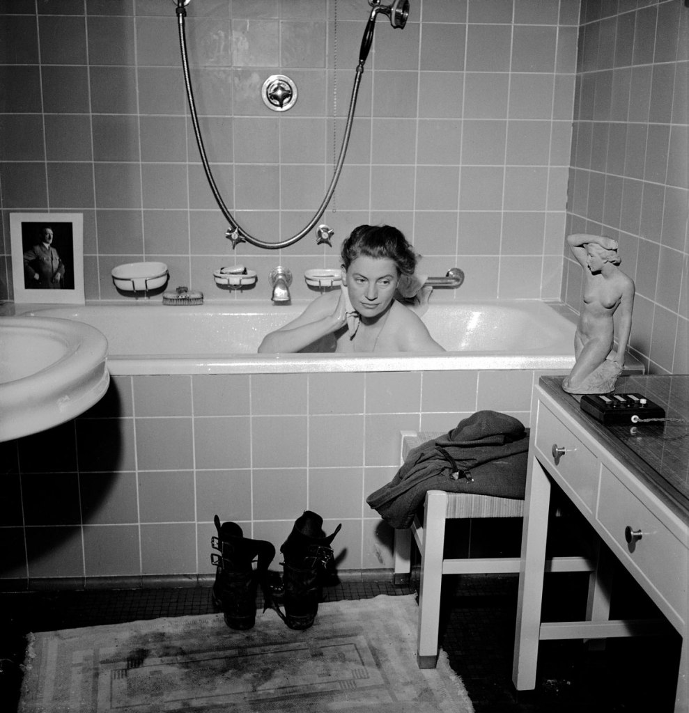 Lee Miller (American, 1907-1977) with David E. Scherman (American, 1916-1997) 'Lee Miller in Hitler's Bathtub, Munich, Germany' 1945 